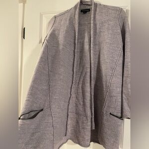Cynthia Rowley Light Gray / Washed Purple Cardigan
